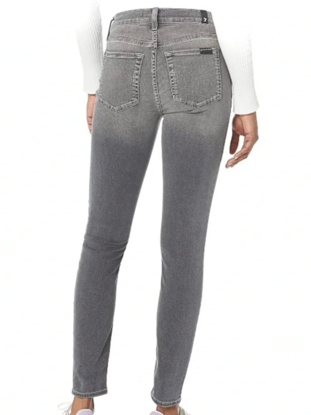 7 For All Mankind Women's Skinny Gwenevere Jeans Size 24 Gray NWT